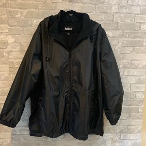 Totes 4XL Black Fleece Lined Rain Jacket